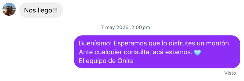 Testimonio de cliente Onira